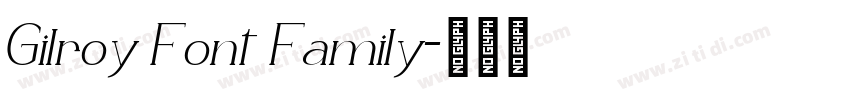 Gilroy Font Family字体转换